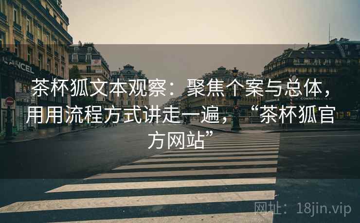 茶杯狐文本观察：聚焦个案与总体，用用流程方式讲走一遍，“茶杯狐官方网站”